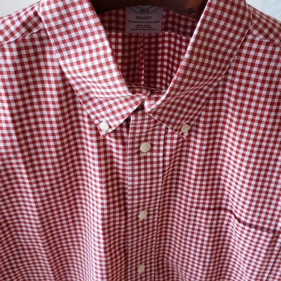 XL Brooks Brothers Regent Shirt Extra L Cotton Red - Picture 8 of 8